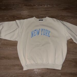 Cream “NEW YORK” Sweatshirt (Brandy Melville)